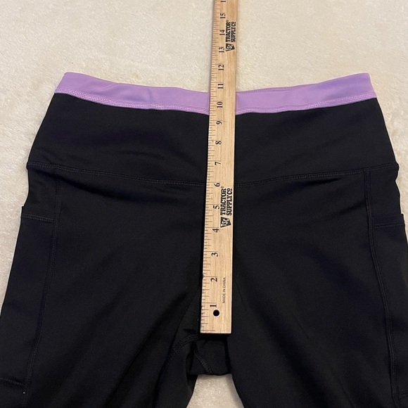 Love and sports lavender black yellow workout leggings - Picture 5 of 7